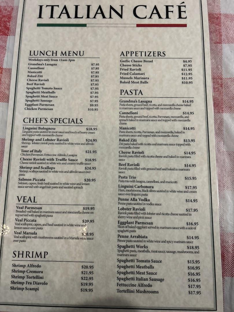 Italian Cafe Menu image 1